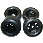 CRC 1/10th Pre-Mounted GT-R Rubber Tire Set (2F+2R).