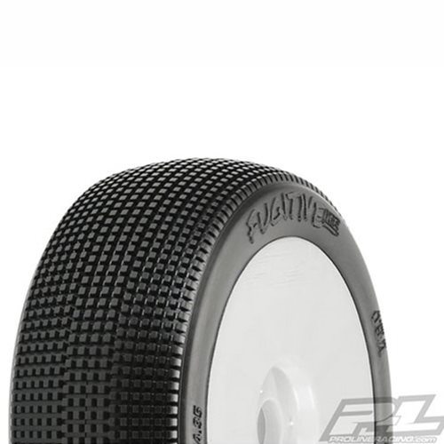 Pro-Line Fugitive Lite Pre-Mounted 1/8 Buggy Tires (White) (2) (X2)
