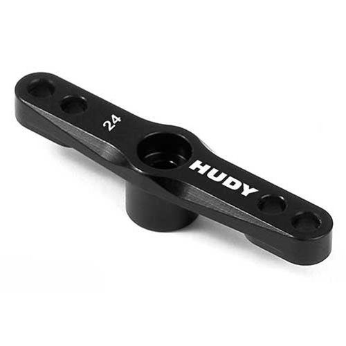 Hudy Machined Aluminum Double Arm Servo Horn (Black).[HUD293504M]