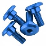 1UP Racing 3x6mm Alu Servo Mnt Screws (Blue) (4).