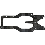 "CEFX Shepherd Velox V8 Radio Plate [CFX17025] in high-modulus carbon fiber, installed on nitro RC chassis for improved stability"