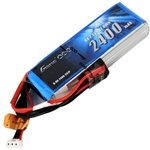 Gens Ace 2400mAh 7.4V Flat RX 2S Lipo Battery Pack with JST-SYP Plug.