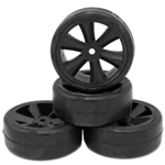 Gravity RC G-SPEC Type C Rubber Touring Car Tires /Edge Wheel (Black) (4).