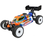 Mugen Seiki MBX8R ECO Competition 1/8 4WD Off-Road Electric Buggy Kit US Edition MUGE2032 – fully assembled view showing chassis, suspension, and body