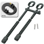 XRAY Composite Rear Body Mount Set Eccentric +1mm Height (2).