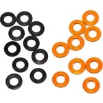 XRAY 3x6x0.5mm Aluminum Shim (Black/Orange) (10).