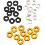 XRAY 3x6x2.0mm Alloy Shims (Silver/Black/Orange) (10).