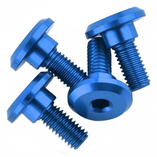 1UP Racing 3 x 6mm Aluminum Servo Mount Screws (Blue) (4).[1UP80292]