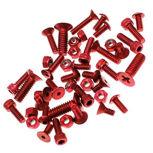 CRC Red Anodized Aluminum Screw Set for CRC kits.[CLN1410]