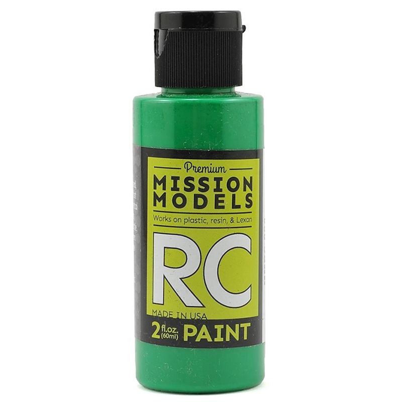 2oz bottle of Mission Models Green Acrylic Lexan Paint.[MIOMMRC006]